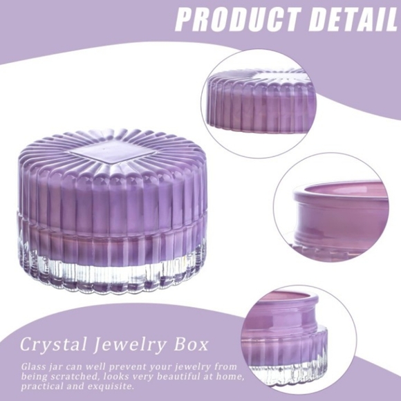 New crystal jewelry box with lid - Picture 4 of 5